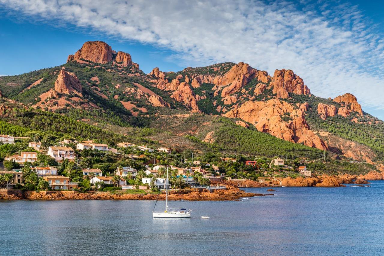 Agay Cap Esterel Le Hameau F2 Clim Plein Sud Dernier Etage Magnifique Vue Mer Сен-Рафаэль Экстерьер фото